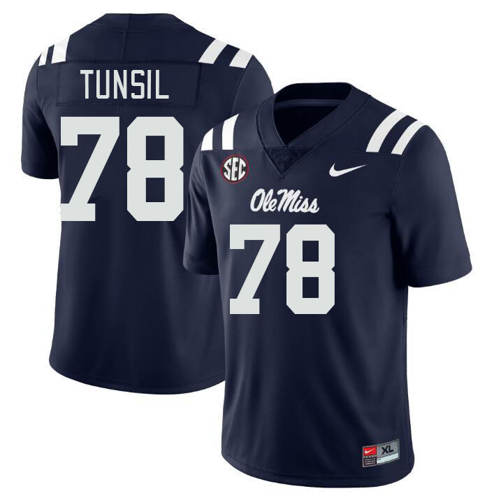 Ole Miss Rebels #78 Laremy Tunsil College Football Jerseys Stitched Sale-Navy